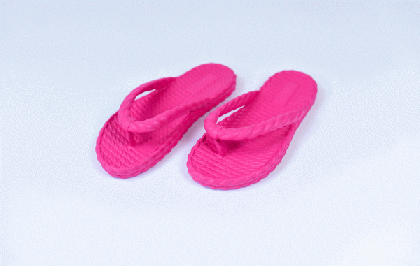 CHINELO PLATAFORMA BAIXA TRANÇADO EVA PINK