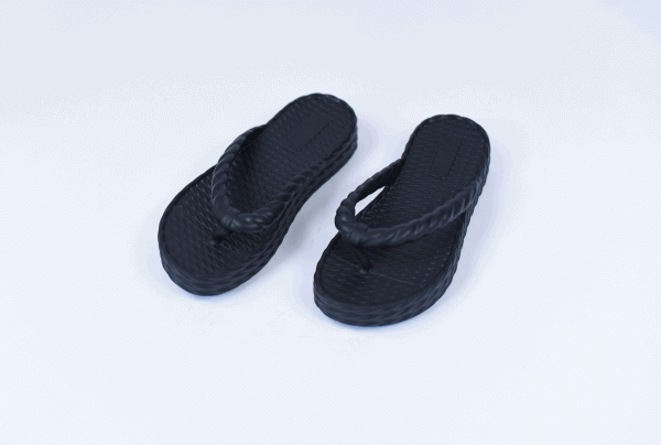 CHINELO PLATAFORMA INTERMEDIARIA TRANÇADO EVA PRETO