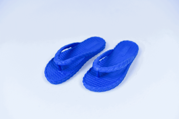 CHINELO PLATAFORMA BAIXA TRANÇADO EVA AZUL